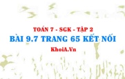Bài 9.7 trang 65 Toán 7 Kết nối tri thức Tập 2